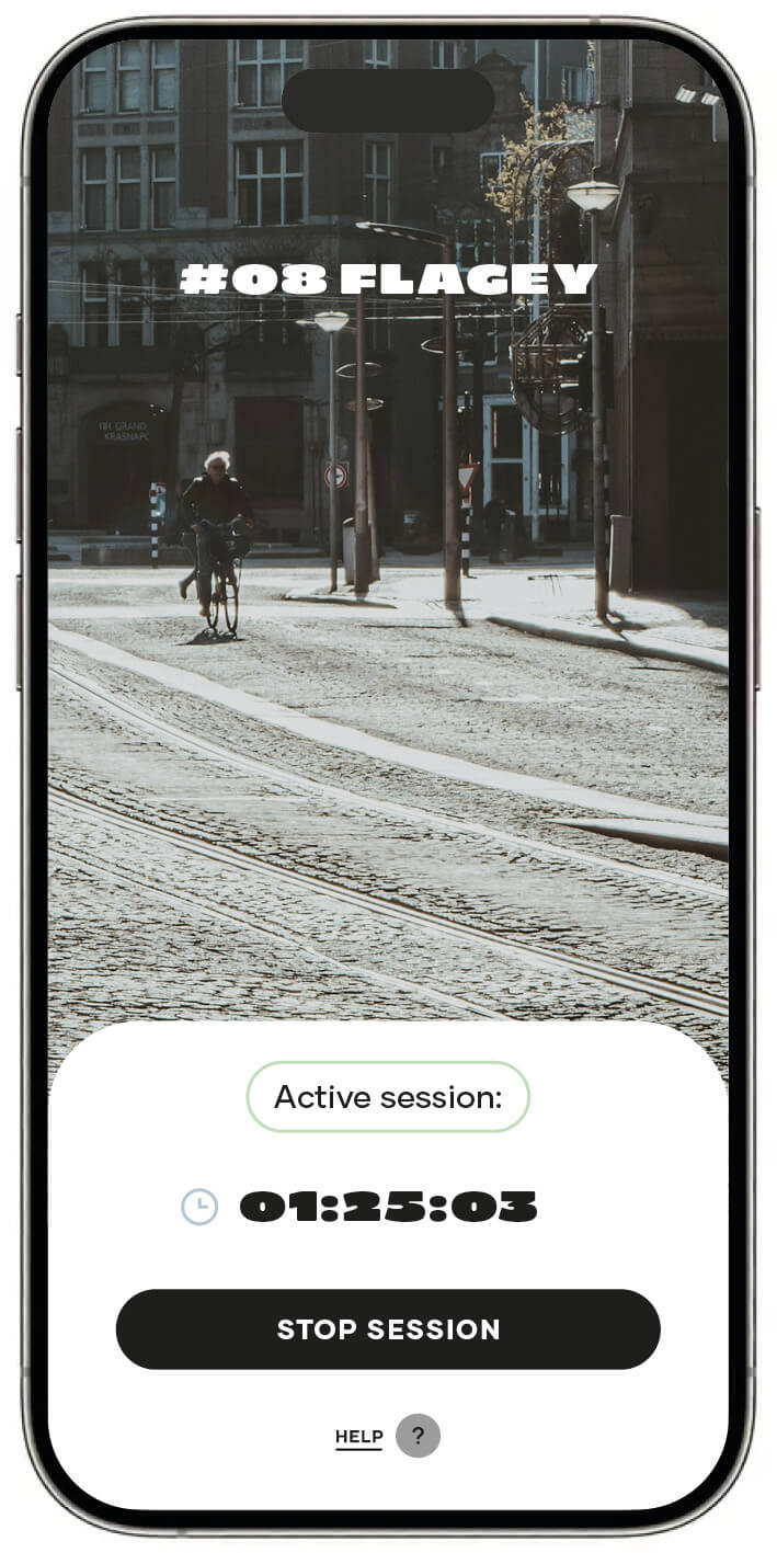 Capture d'écran de l'application de stationnement vélo sécurisé Locky